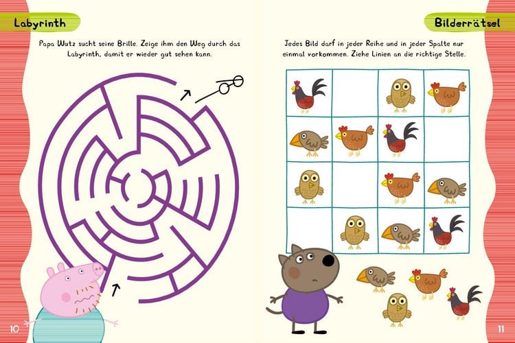 Produktbild: Peppa Pig R&auml;tsel-Spielheft. R&auml;tselbuch mit Stift und abwischbaren Seiten