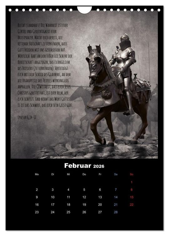 Produktbild: Der Bibelkalender - mit Gottes Wort durchs Jahr (Wandkalender 2026 DIN A4 hoch), CALVENDO Monatskalender