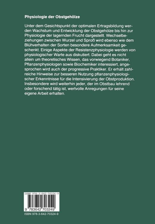 Produktbild: Physiologie der Obstgeh&ouml;lze