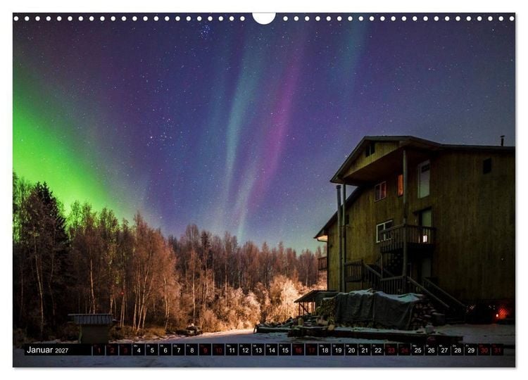 Produktbild: Aurora in Alaska (Wandkalender 2027 DIN A3 quer), CALVENDO Monatskalender