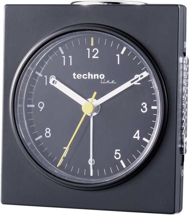 Produktbild: Techno Line Model Q schwarz Quarz Wecker Schwarz (matt) Alarmzeiten 1