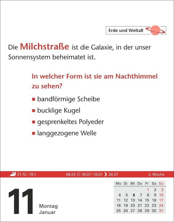 Produktbild: Duden Allgemeinbildung Tagesabrei&szlig;kalender 2027 - Wissen und Quizzen
