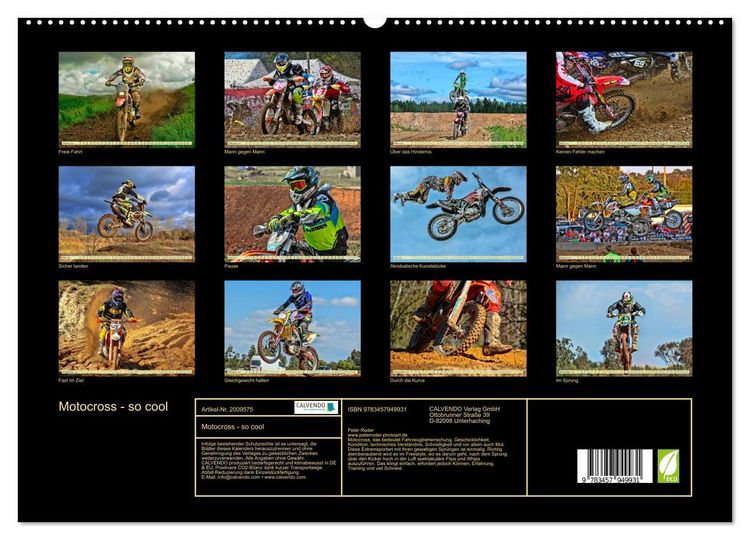Produktbild: Motocross - so cool (hochwertiger Premium Wandkalender 2026 DIN A2 quer), Kunstdruck in Hochglanz