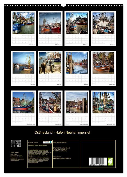 Produktbild: Ostfriesland - Hafen Neuharlingersiel (hochwertiger Premium Wandkalender 2026 DIN A2 hoch), Kunstdruck in Hochglanz