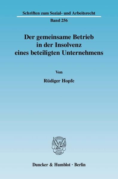 Produktbild: Der gemeinsame Betrieb in der Insolvenz eines beteiligten Unternehmens.