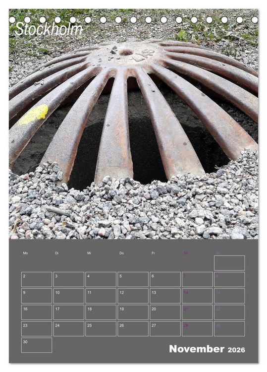 Produktbild: Faszination Kanaldeckel (Tischkalender 2026 DIN A5 hoch), CALVENDO Monatskalender