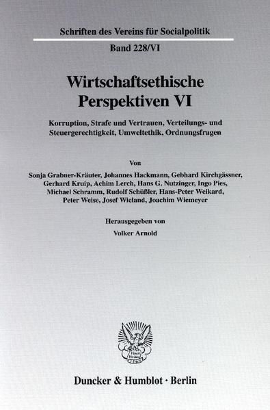 Produktbild: Wirtschaftsethische Perspektiven VI.