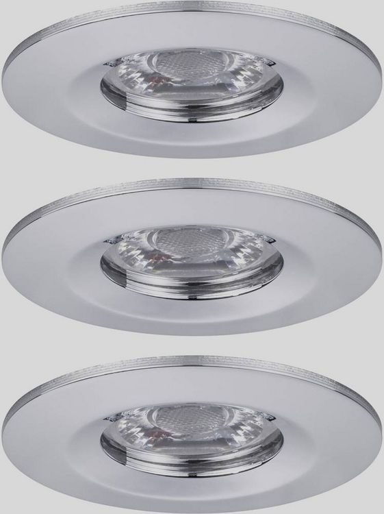 Produktbild: Paulmann 94303 EBL Nova mini Coin LED-Einbauleuchte 3er Set 4W Chrom