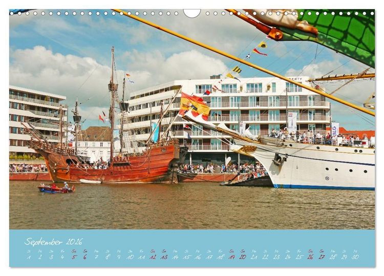 Produktbild: SAIL Bremerhaven. Segelspektakel zum Wegtr&auml;umen (Wandkalender 2026 DIN A3 quer), CALVENDO Monatskalender