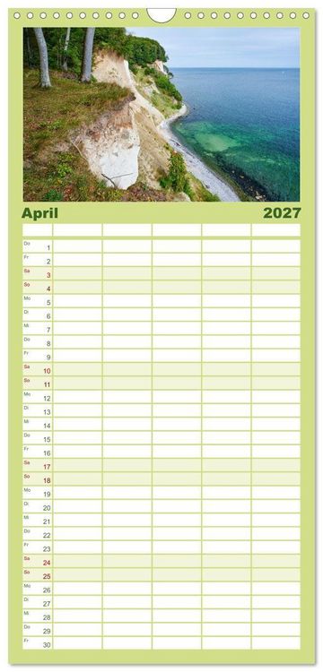 Produktbild: Familienplaner 2027 - R&uuml;gen - Jasmund Nationalpark mit 5 Spalten (Wandkalender, 21 x 45 cm) CALVENDO