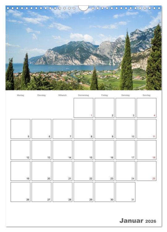 Produktbild: GARDASEE Terminplaner (Wandkalender 2026 DIN A3 hoch), CALVENDO Monatskalender