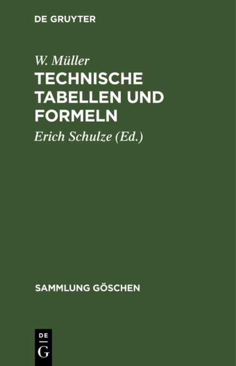 Produktbild: Technische Tabellen und Formeln