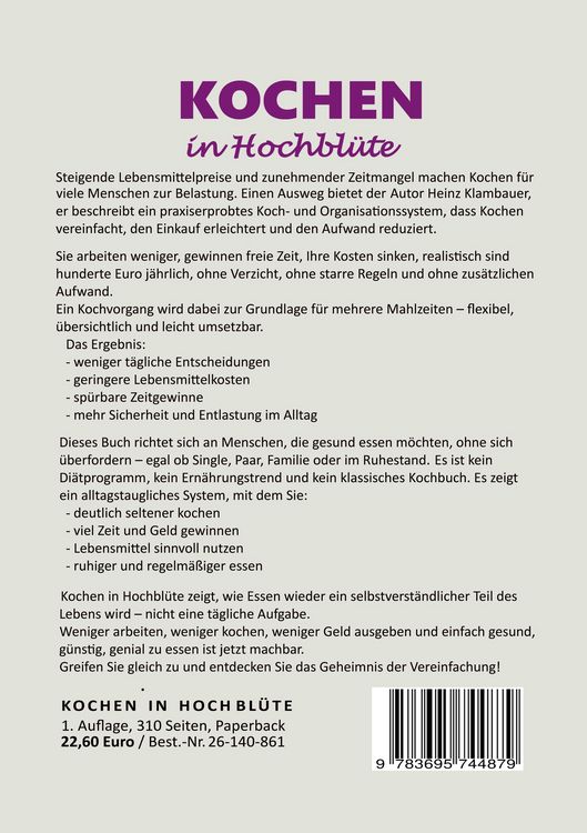 Produktbild: Kochen in Hochbl&uuml;te