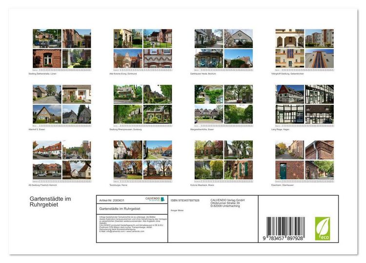 Produktbild: Gartenst&auml;dte im Ruhrgebiet (Wandkalender 2026 DIN A4 quer), CALVENDO Monatskalender