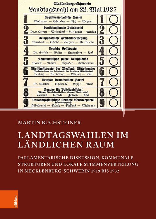 Produktbild: Landtagswahlen im l&auml;ndlichen Raum