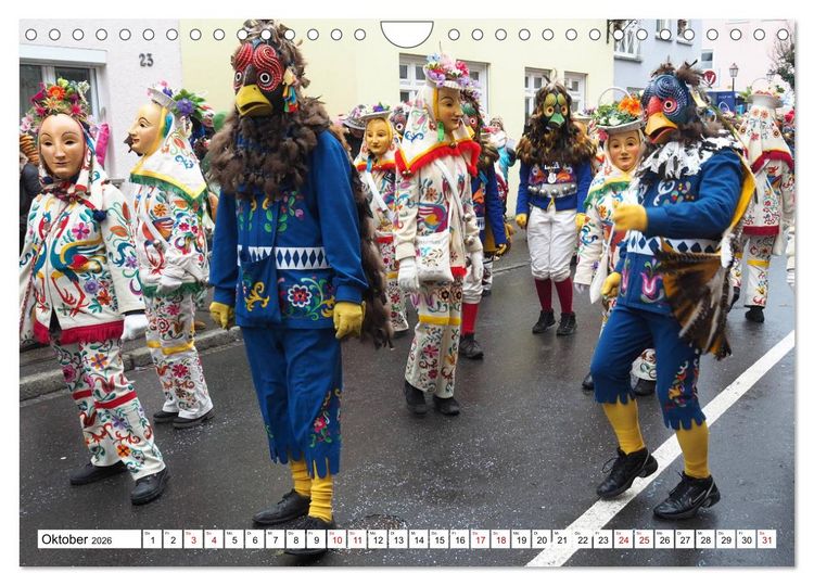 Produktbild: Fasnet in Oberschwaben und auf der Alb (Wandkalender 2026 DIN A4 quer), CALVENDO Monatskalender