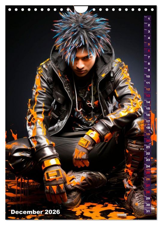 Produktbild: CYBERPUNK Cool guys (Wall Calendar 2026 DIN A4 portrait), CALVENDO 12 Month Wall Calendar
