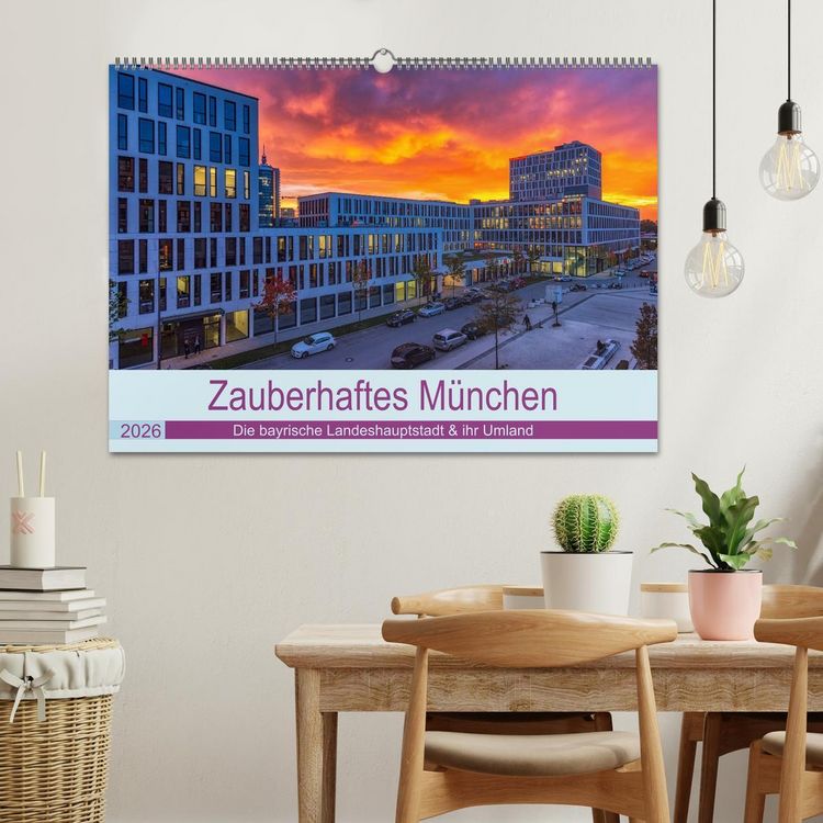 Produktbild: Bezauberndes M&uuml;nchen - Die bayrische Landeshauptstadt und ihr Umland. (Wandkalender 2026 DIN A2 quer), CALVENDO Monatskalender