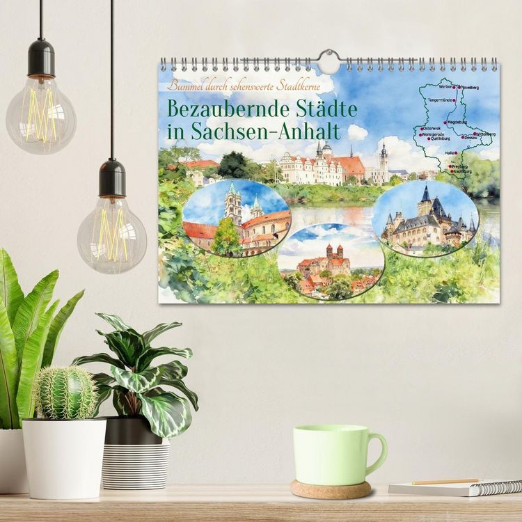 Produktbild: Bezaubernde St&auml;dte in Sachsen-Anhalt (Wandkalender 2027 DIN A4 quer), CALVENDO Monatskalender