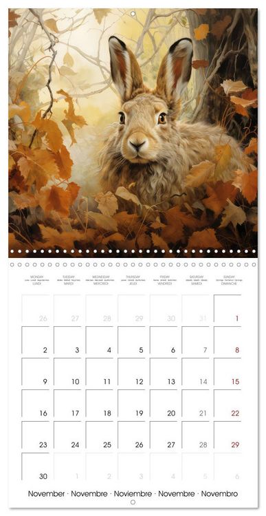 Produktbild: Des amours de lapins (Calendrier mural carr&eacute; 2026 30x30 cm) Calendrier double avec une page pour vos prises de notes
