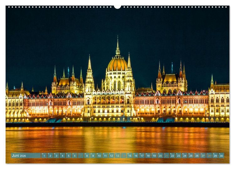 Produktbild: Romantisches Budapest - Ungarns sch&ouml;ne Hauptstadt an der Donau (hochwertiger Premium Wandkalender 2026 DIN A2 quer), Kunstdruck in Hochglanz