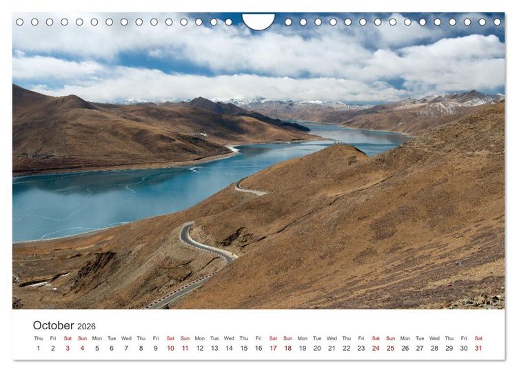 Produktbild: Tibet Monastery and landscapes (Wall Calendar 2026 DIN A4 landscape), CALVENDO 12 Month Wall Calendar