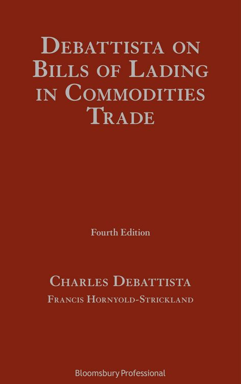 Produktbild: DeBattista on Bills of Lading in Commodities Trade
