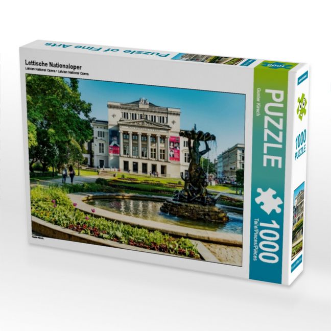 Produktbild: CALVENDO Puzzle Lettische Nationaloper 1000 Teile Puzzle quer | 1000 Teile Lege-Gr&ouml;&szlig;e 64 &times; 48 cm Foto-Puzzle f&uuml;r gl&uuml;ckliche Stunden