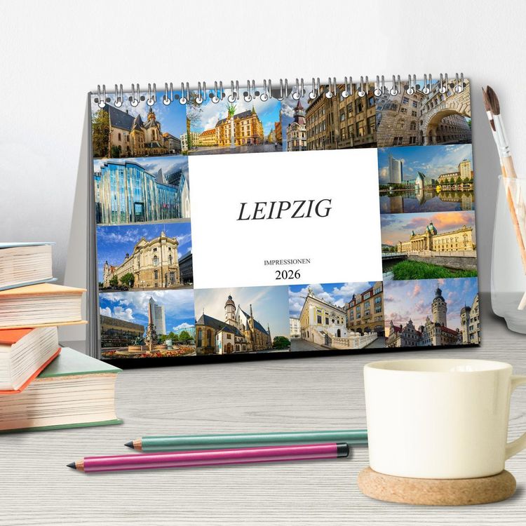 Produktbild: Leipzig Impressionen (Tischkalender 2026 DIN A5 quer), CALVENDO Monatskalender