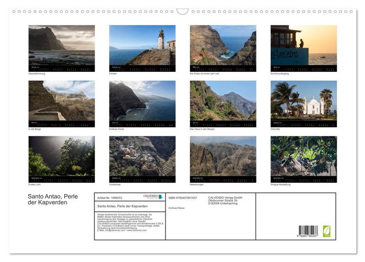 Produktbild: Santo Antao, Perle der Kapverden (Wandkalender 2026 DIN A2 quer), CALVENDO Monatskalender