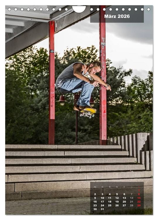 Produktbild: Mit dem Skateboard unterwegs (Wandkalender 2026 DIN A4 hoch), CALVENDO Monatskalender