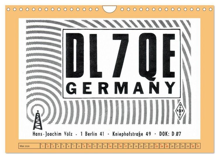 Produktbild: Amateurfunk in West-Berlin (Wandkalender 2026 DIN A4 quer), CALVENDO Monatskalender