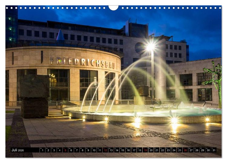Produktbild: Stuttgart - Blue City Lights (Wandkalender 2026 DIN A3 quer), CALVENDO Monatskalender