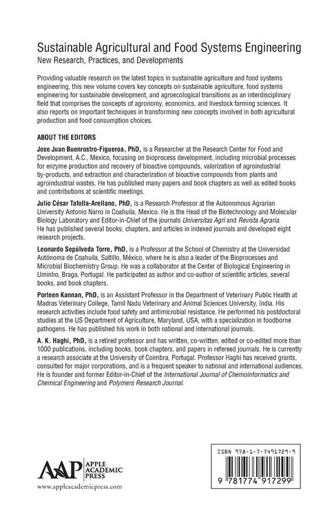 Produktbild: Sustainable Agricultural and Food Systems Engineering