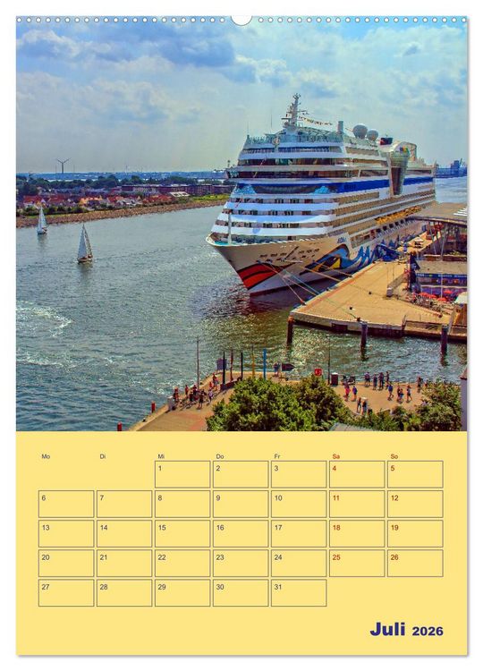 Produktbild: Sehnsuchtsort Warnem&uuml;nde (Wandkalender 2026 DIN A2 hoch), CALVENDO Monatskalender