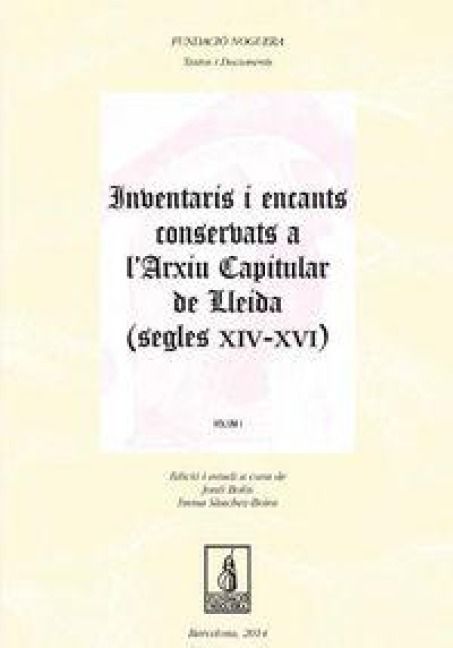 Produktbild: Inventaris i encants conserbats a l'Arxiu Capitular de Lleida, segles XIV-XVI