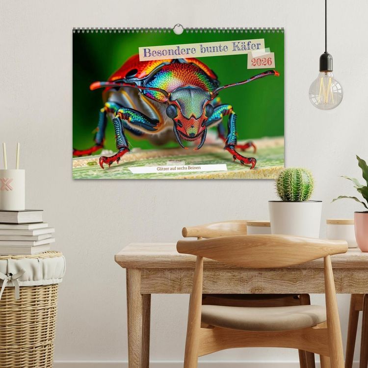 Produktbild: Besondere bunte K&auml;fer (Wandkalender 2026 DIN A3 quer), CALVENDO Monatskalender