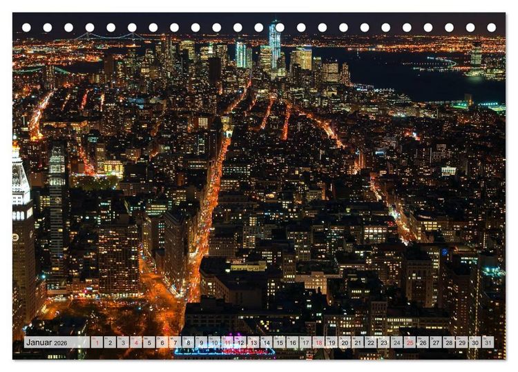 Produktbild: Big City Lights - Metropolen im Lichterglanz (Tischkalender 2026 DIN A5 quer), CALVENDO Monatskalender