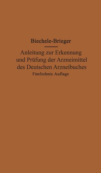 Produktbild: Anleitung zur Erkennung und Pr&uuml;fung der Arzneimittel des Deutschen Arzneibuches
