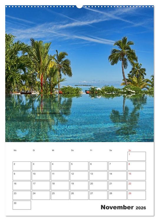 Produktbild: Inselparadiese im S&uuml;dpazifik (hochwertiger Premium Wandkalender 2026 DIN A2 hoch), Kunstdruck in Hochglanz