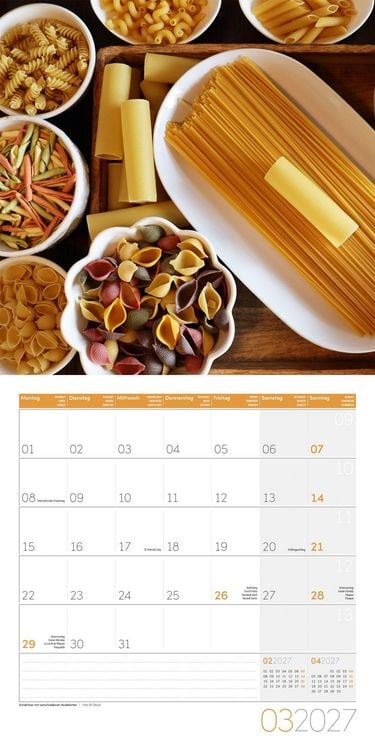 Produktbild: Food Kalender 2027 - 30x30 - Art12