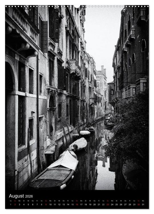 Produktbild: Venice Noir - Das etwas andere Venedig (hochwertiger Premium Wandkalender 2026 DIN A2 hoch), Kunstdruck in Hochglanz