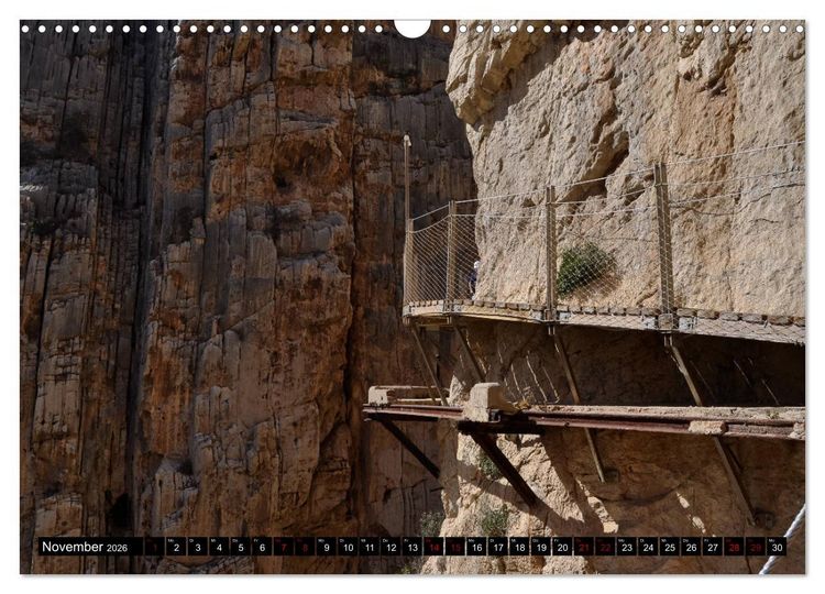 Produktbild: El Caminito del Rey (Wandkalender 2026 DIN A3 quer), CALVENDO Monatskalender