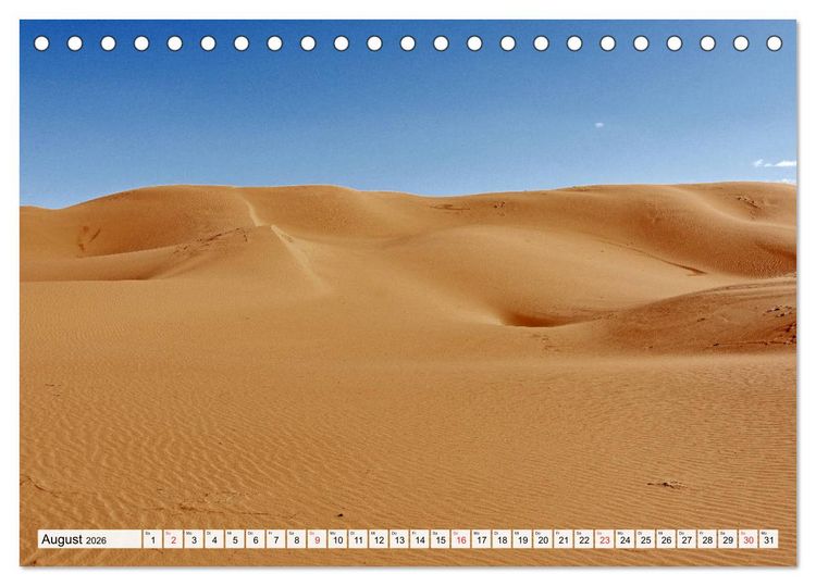 Produktbild: Die SAHARA in Marokko, Faszinierende W&uuml;stenregionen (Tischkalender 2026 DIN A5 quer), CALVENDO Monatskalender