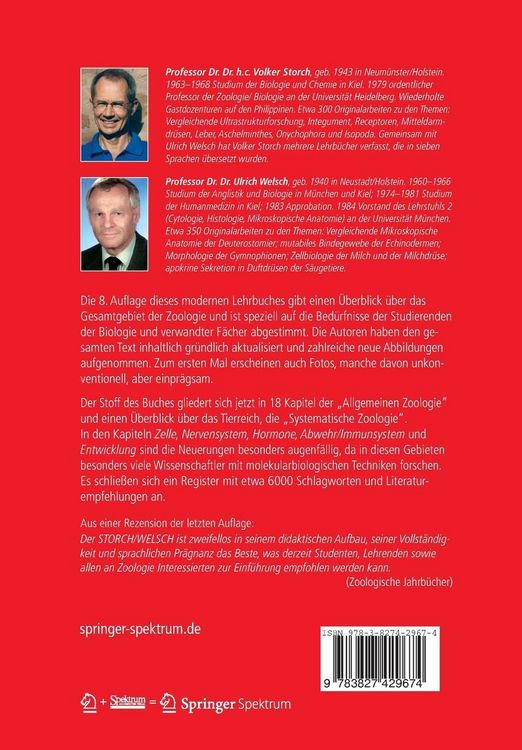Produktbild: Kurzes Lehrbuch der Zoologie