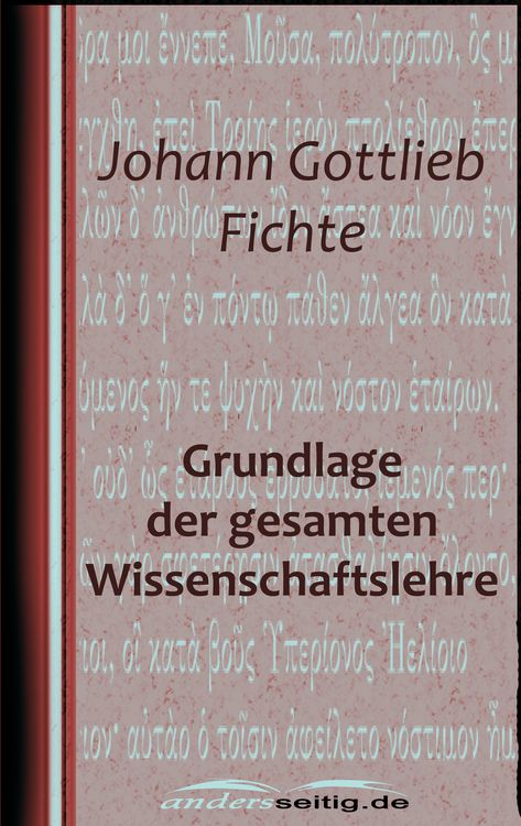 Produktbild: Grundlage der gesamten Wissenschaftslehre