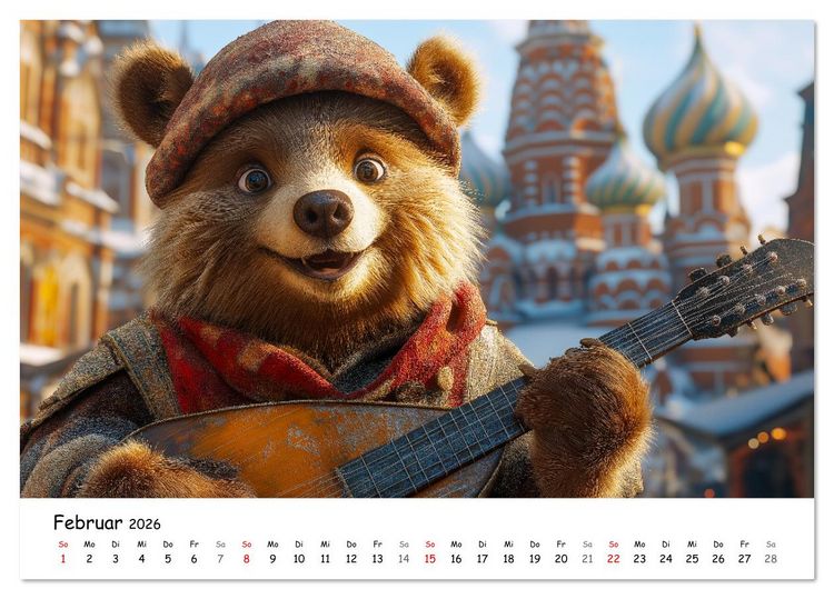 Produktbild: Lustige Tierreisen - Bunter Spa&szlig; f&uuml;r Kinder (Tischkalender 2026 DIN A5 quer), CALVENDO Monatskalender
