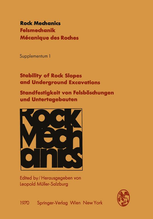 Produktbild: Stability of Rock Slopes and Underground Excavations / Standfestigkeit von Felsb&ouml;schungen und Untertagebauten