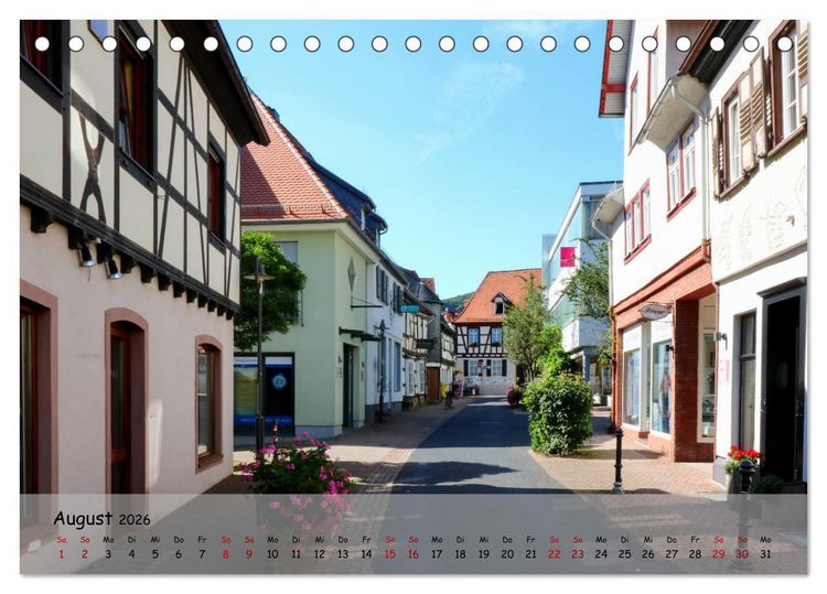 Produktbild: Fachwerkromantik in Hofheim am Taunus (Tischkalender 2026 DIN A5 quer), CALVENDO Monatskalender