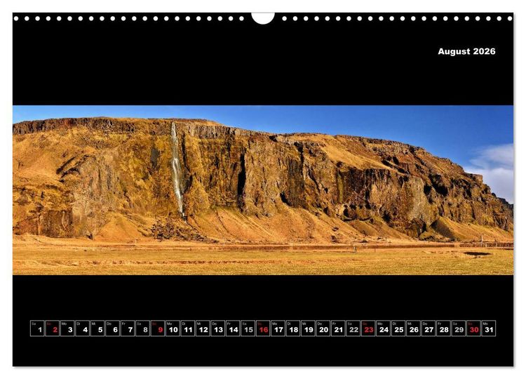 Produktbild: Island 2026 Landschaftspanoramen (Wandkalender 2026 DIN A3 quer), CALVENDO Monatskalender